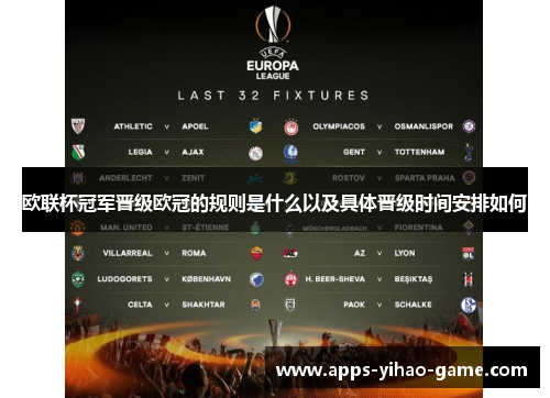 欧联杯冠军晋级欧冠的规则是什么以及具体晋级时间安排如何
